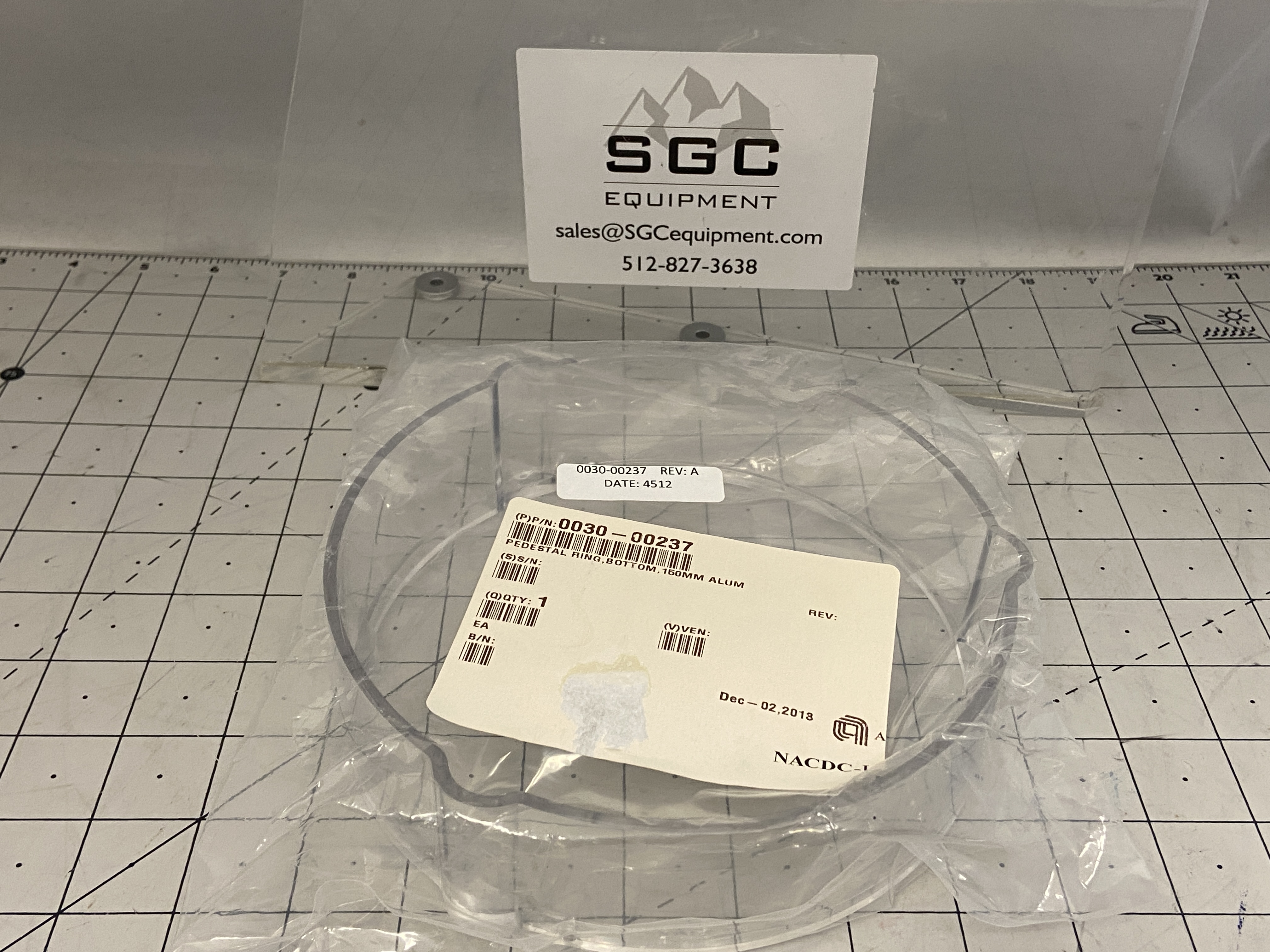 Applied Materials/AMAT Pedestal Bottom Ring, 150MM PN: 0030-00237